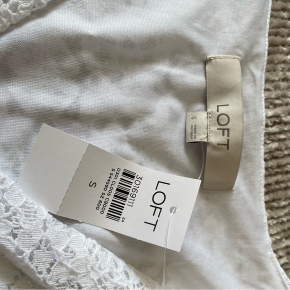 LOFT White Lace Button Down Shirt - Picture 5 of 5